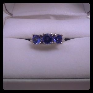 Levian Triple stone Tanzanite White Gold Ring